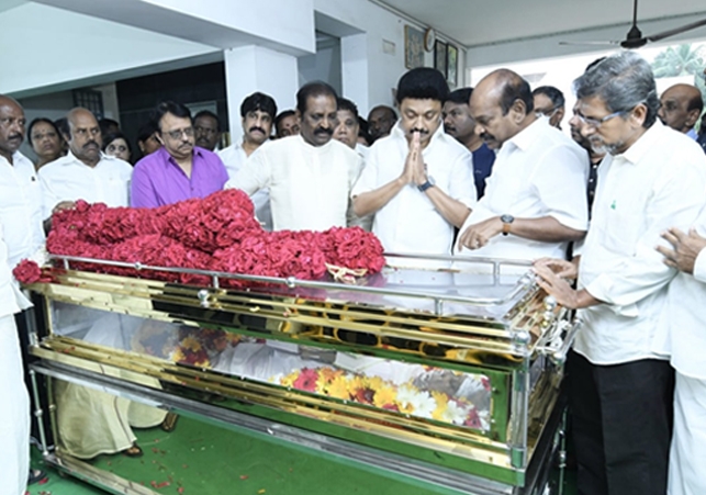CM MK Stalin Paid homage to Tamil expert Mr.Avvai Nadarajan
