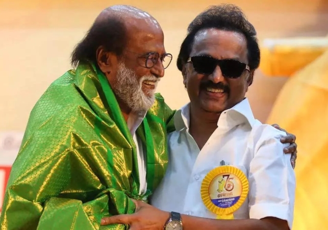 Rajinikanth and Stalin 